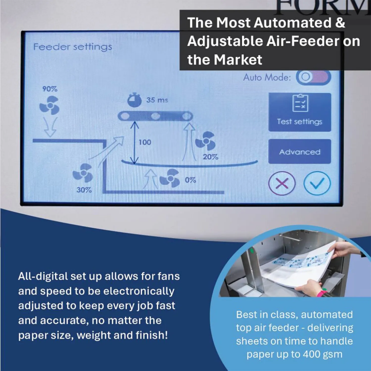 Formax Atlas C350P Automatic Paper Creasing & Folding Machine with Pile Feeder