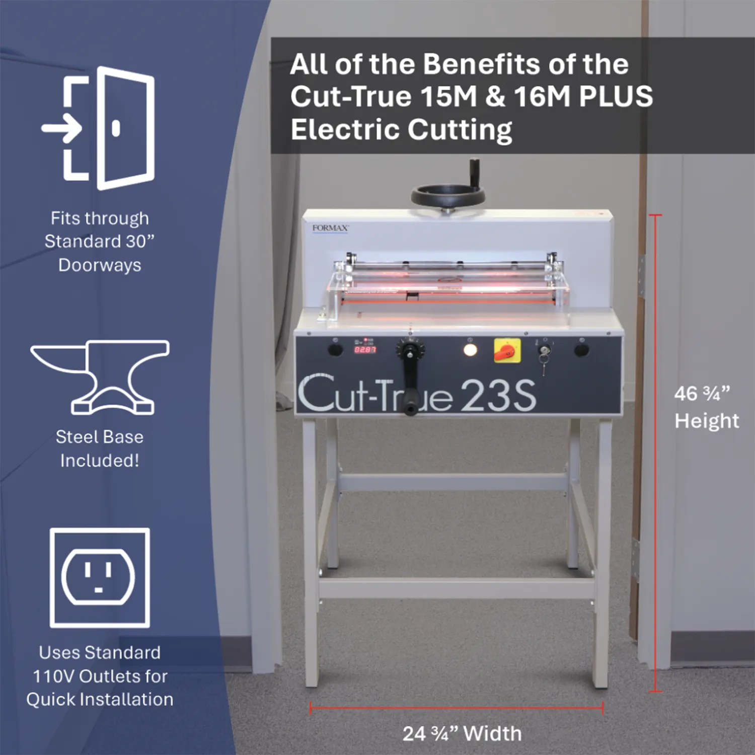 Formax Cut-True 23S 17 Inch Electric Paper Cutter for Printing & Office Use